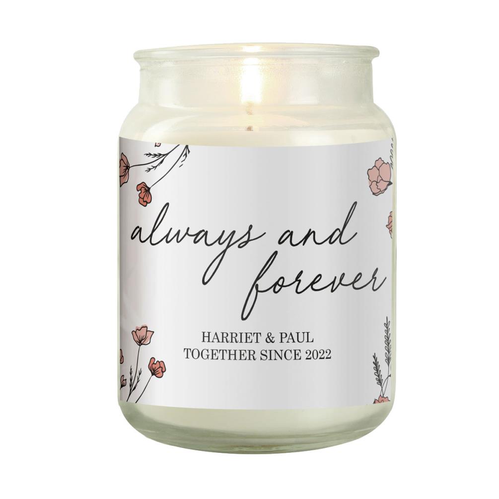Personalised Always & Forever Large Scented Jar Candle £17.99